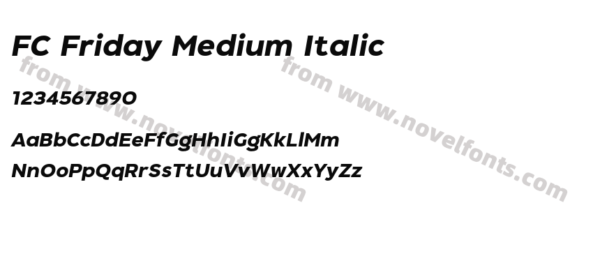 FC Friday Medium ItalicPreview