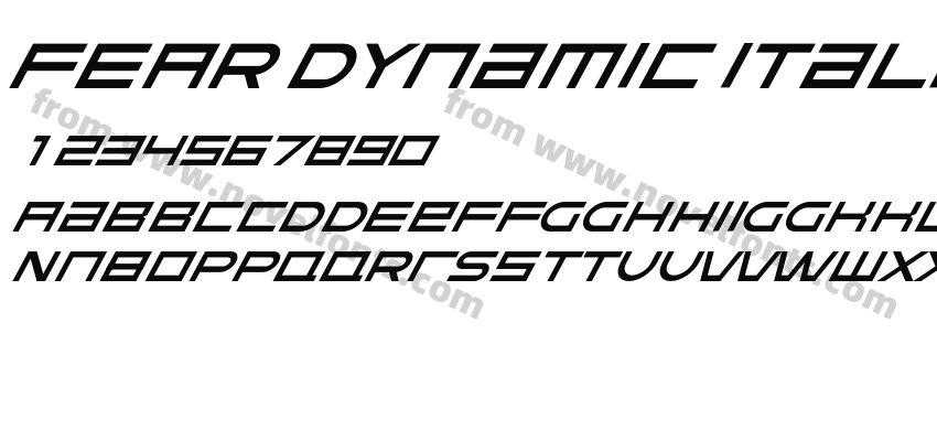 FEAR Dynamic ItalicPreview