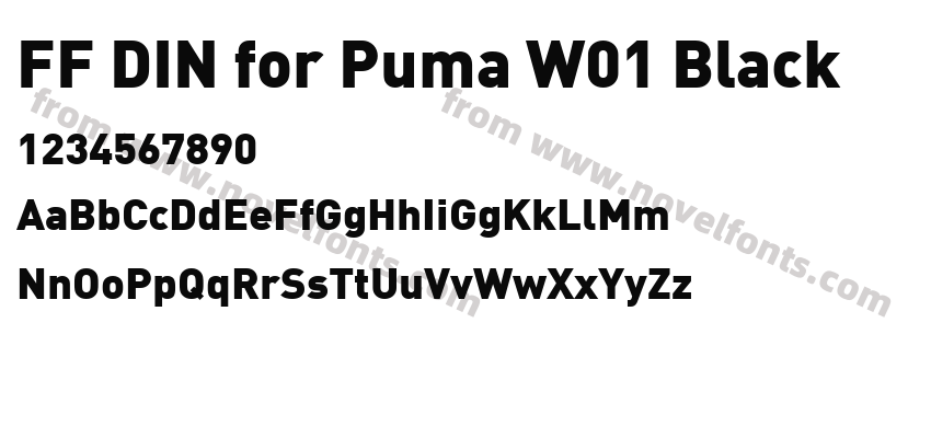 FF DIN for Puma W01 BlackPreview