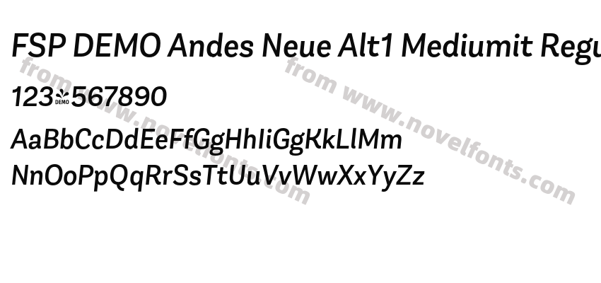 FSP DEMO Andes Neue Alt1 Mediumit RegularPreview