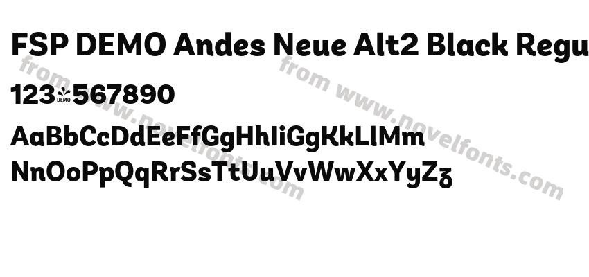 FSP DEMO Andes Neue Alt2 Black RegularPreview