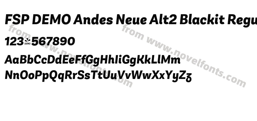 FSP DEMO Andes Neue Alt2 Blackit RegularPreview