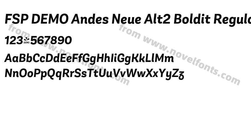FSP DEMO Andes Neue Alt2 Boldit RegularPreview