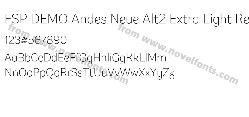 FSP DEMO Andes Neue Alt2 Extra Light RegularPreview