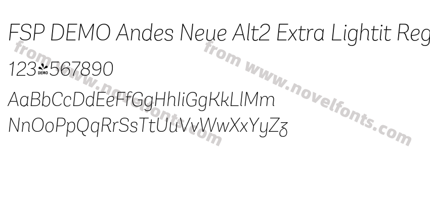 FSP DEMO Andes Neue Alt2 Extra Lightit RegularPreview