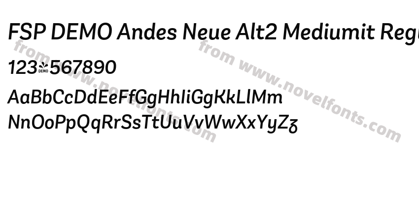 FSP DEMO Andes Neue Alt2 Mediumit RegularPreview