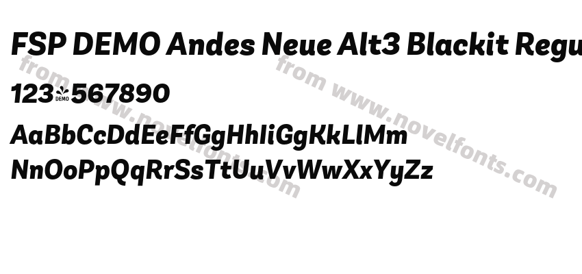 FSP DEMO Andes Neue Alt3 Blackit RegularPreview
