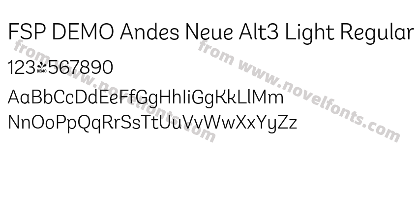 FSP DEMO Andes Neue Alt3 Light RegularPreview