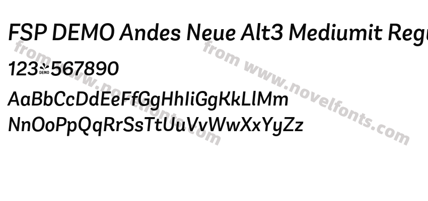 FSP DEMO Andes Neue Alt3 Mediumit RegularPreview