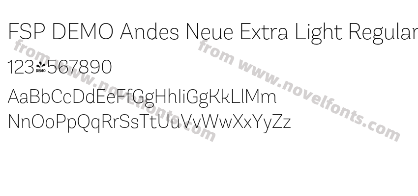 FSP DEMO Andes Neue Extra Light RegularPreview
