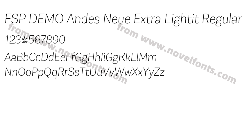 FSP DEMO Andes Neue Extra Lightit RegularPreview