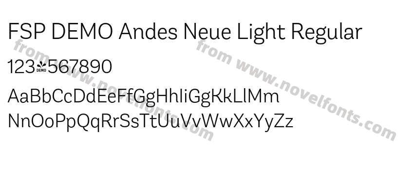 FSP DEMO Andes Neue Light RegularPreview