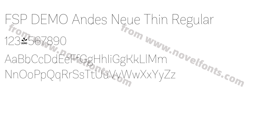 FSP DEMO Andes Neue Thin RegularPreview