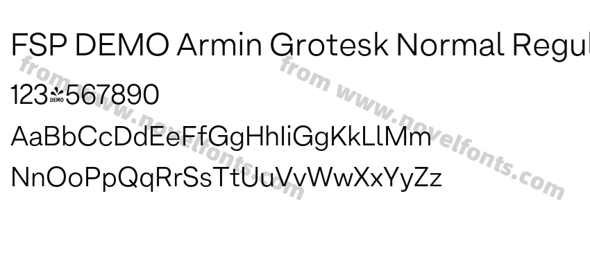 FSP DEMO Armin Grotesk Normal RegularPreview