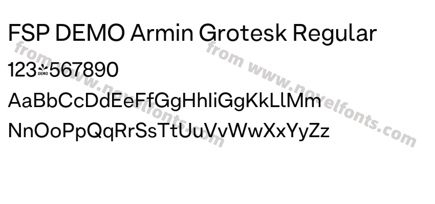 FSP DEMO Armin Grotesk RegularPreview