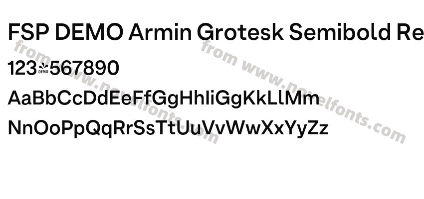 FSP DEMO Armin Grotesk Semibold RegularPreview