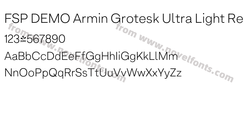 FSP DEMO Armin Grotesk Ultra Light RegularPreview