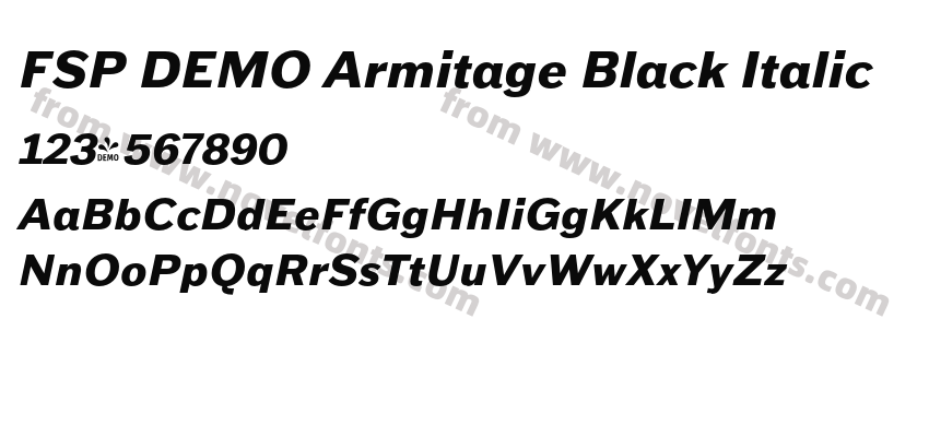 FSP DEMO Armitage Black ItalicPreview