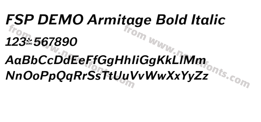 FSP DEMO Armitage Bold ItalicPreview