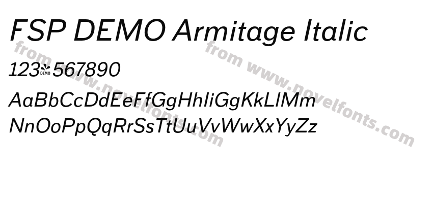 FSP DEMO Armitage ItalicPreview