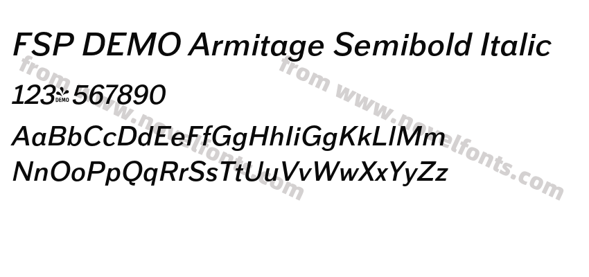 FSP DEMO Armitage Semibold ItalicPreview