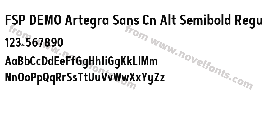 FSP DEMO Artegra Sans Cn Alt Semibold RegularPreview