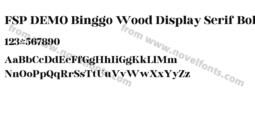 FSP DEMO Binggo Wood Display Serif BoldPreview