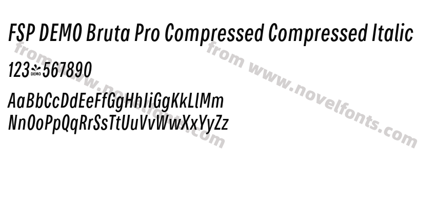 FSP DEMO Bruta Pro Compressed Compressed ItalicPreview