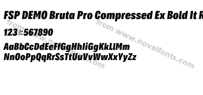 FSP DEMO Bruta Pro Compressed Ex Bold It RegularPreview