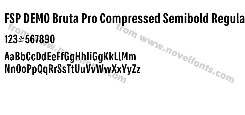 FSP DEMO Bruta Pro Compressed Semibold RegularPreview