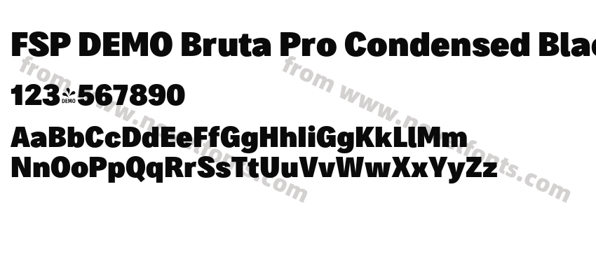 FSP DEMO Bruta Pro Condensed Black RegularPreview
