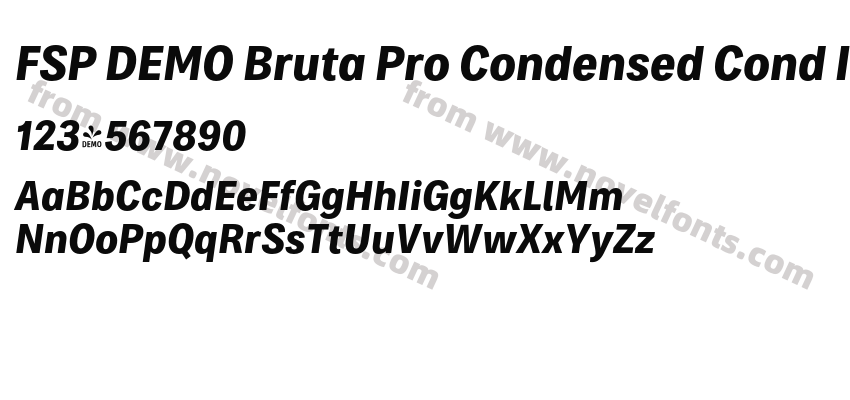 FSP DEMO Bruta Pro Condensed Cond It BoldPreview