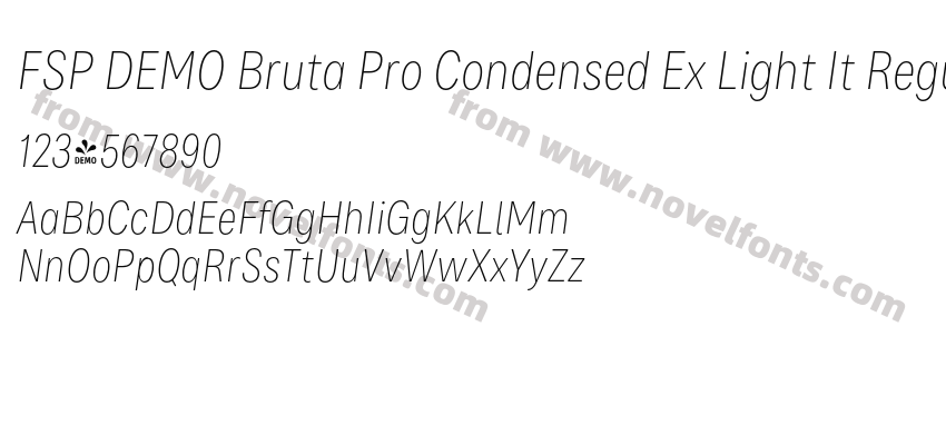 FSP DEMO Bruta Pro Condensed Ex Light It RegularPreview