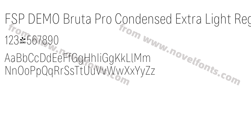 FSP DEMO Bruta Pro Condensed Extra Light RegularPreview