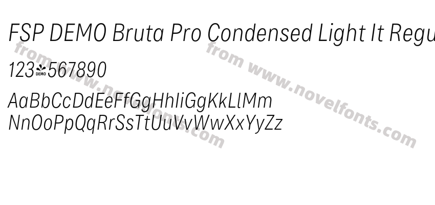 FSP DEMO Bruta Pro Condensed Light It RegularPreview
