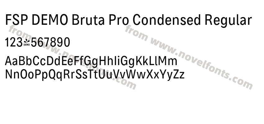 FSP DEMO Bruta Pro Condensed RegularPreview