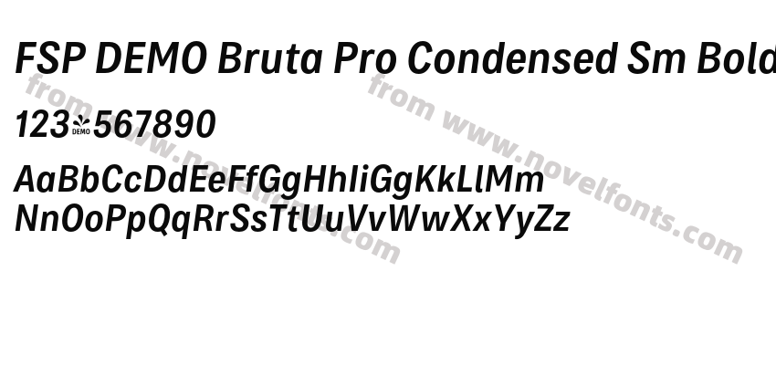 FSP DEMO Bruta Pro Condensed Sm Bold It RegularPreview