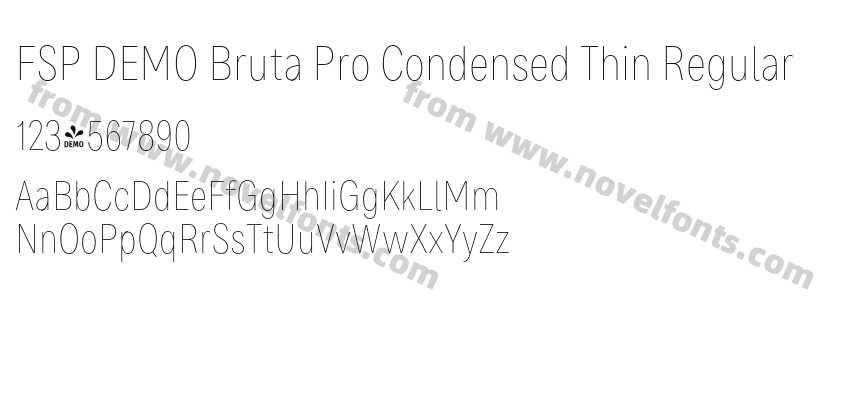 FSP DEMO Bruta Pro Condensed Thin RegularPreview
