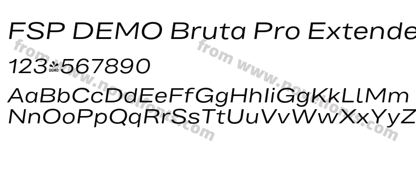 FSP DEMO Bruta Pro Extended Expanded ItalicPreview