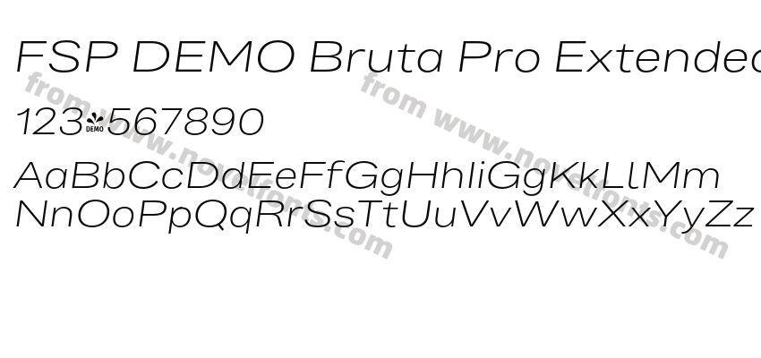 FSP DEMO Bruta Pro Extended Light Italic RegularPreview