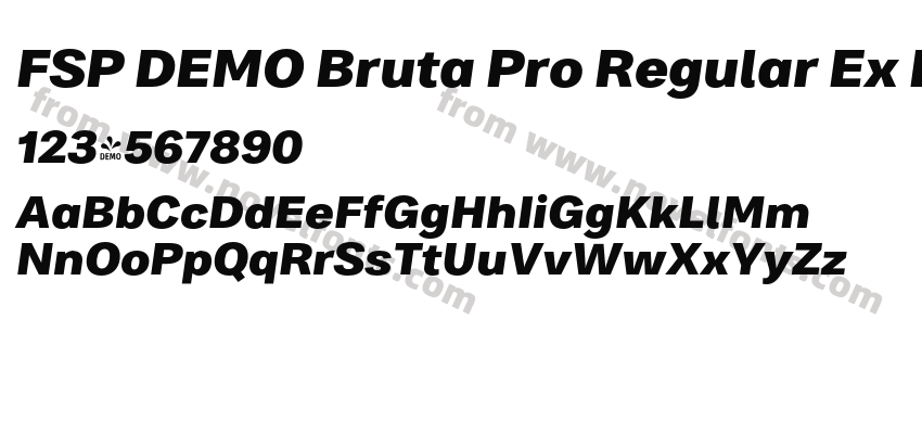 FSP DEMO Bruta Pro Regular Ex Bold It RegularPreview