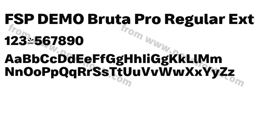 FSP DEMO Bruta Pro Regular Extra Bold RegularPreview