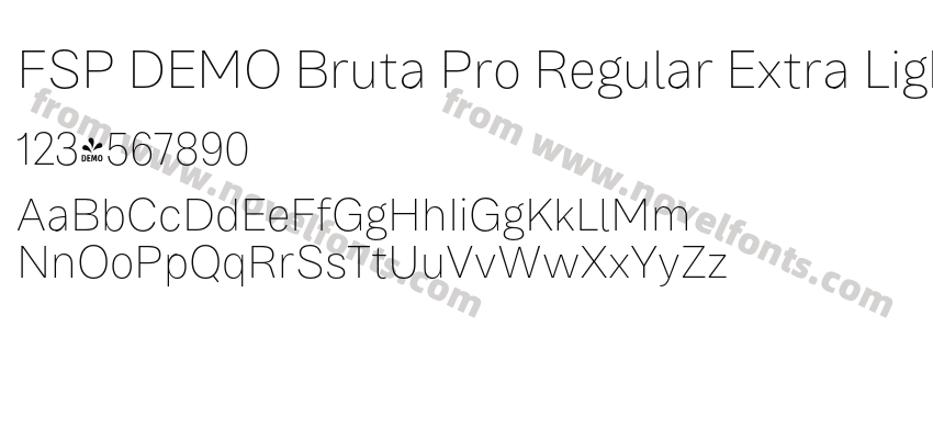 FSP DEMO Bruta Pro Regular Extra Light RegularPreview
