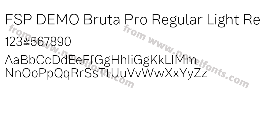 FSP DEMO Bruta Pro Regular Light RegularPreview