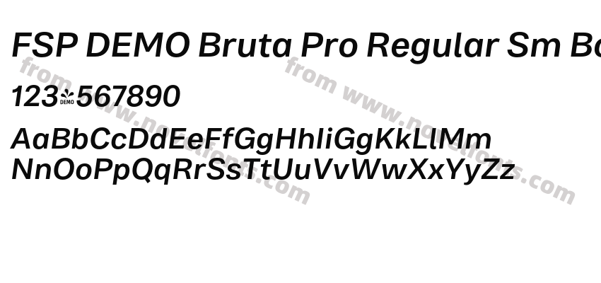 FSP DEMO Bruta Pro Regular Sm Bold It RegularPreview