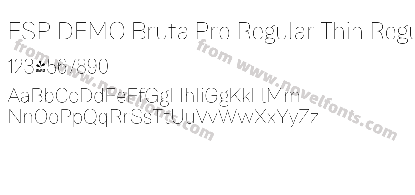 FSP DEMO Bruta Pro Regular Thin RegularPreview
