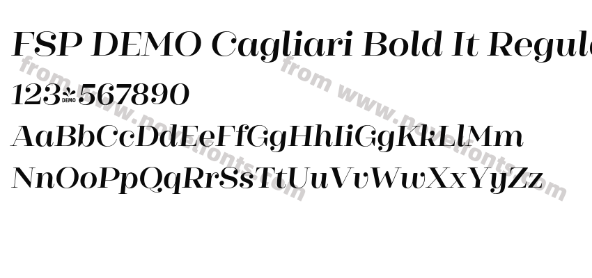 FSP DEMO Cagliari Bold It RegularPreview