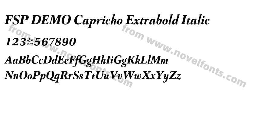 FSP DEMO Capricho Extrabold ItalicPreview