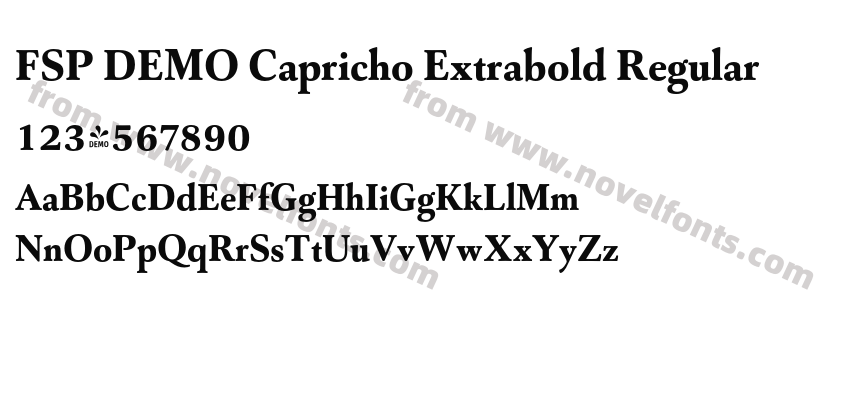 FSP DEMO Capricho Extrabold RegularPreview