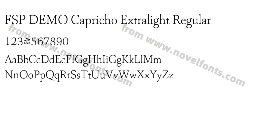 FSP DEMO Capricho Extralight RegularPreview